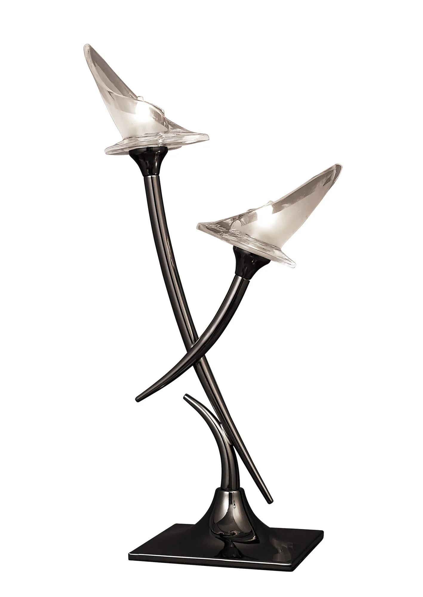 Flavia Black Chrome Table Lamps Mantra Armed Table Lamps